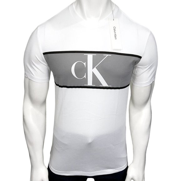 NWT CALVIN KLEIN AUTHENTIC MEN'S WHITE CREW NECK SHORT SLEEVE T-SHIRT SIZE L - Picture 1 of 6